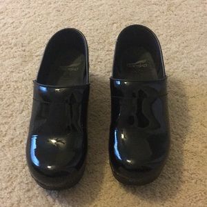 Dansko Professional Black Patent clogs